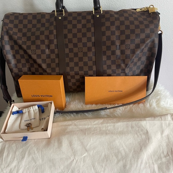 Louis Vuitton Keepall Bandouliere 55 Damier Ebene NWT - Picture 14 of 16